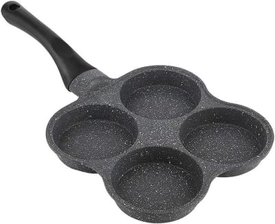 Pannenkoekenpan - Crêpe pan - Ontbijt maken - 4 eieren tegelijk - 195 cm - Zwart