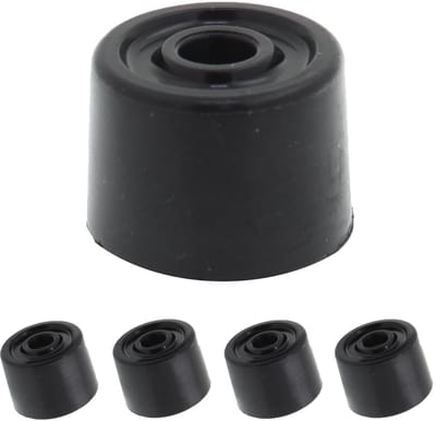 Dailygoods- Deurstop Zwart - 4 Stuks - Siliconenrubber - Schokabsorberend - Vloermontage - Duurzaam Materiaal - Deurstoppers