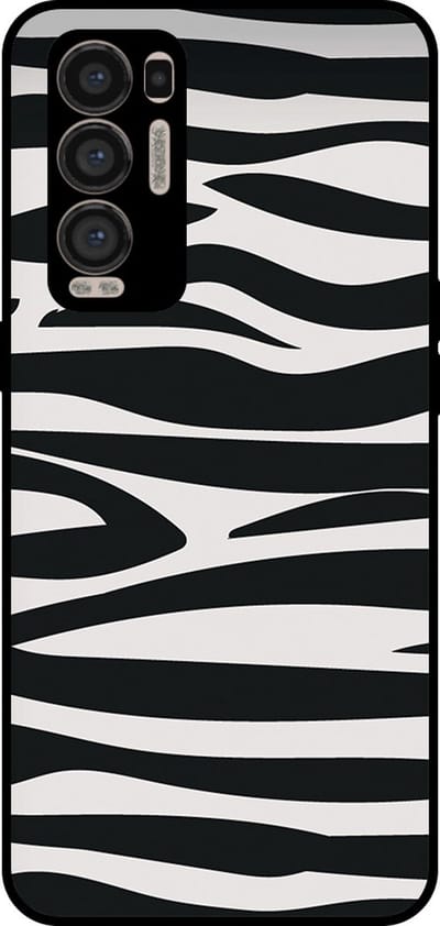 Smartphonica Telefoonhoesje Geschikt voor Oppo Find X3 Neo met zebra opdruk - TPU backcover case zebra design - Zwart Wit geschikt voor Oppo Find X3 Neo