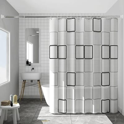 Dailygoods- Douchegordijn 200x220 cm - Schimmelwerend - Waterdicht - Antibacterieel - Douchegordijnringen 12 stuks - Sneldrogend - Badkamergordijn