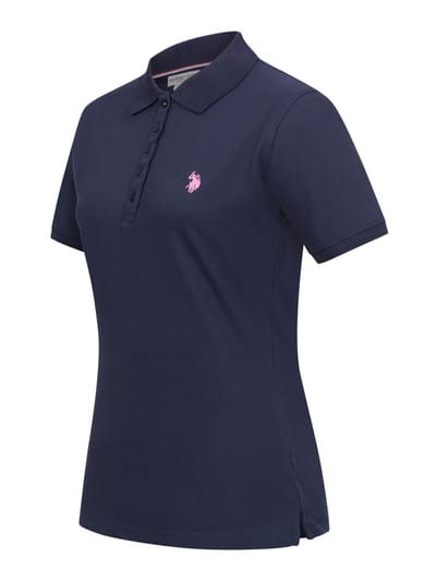 U.S. POLO ASSN. Dames Polo Shirt met korte mouwen gemaakt van katoen elastaan