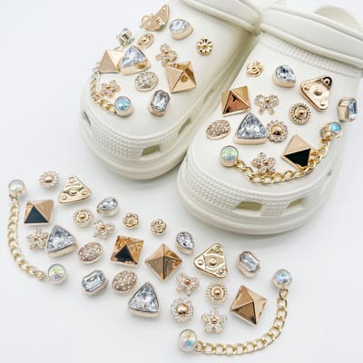 Schoenaccessoires-geschikt voor crocs charms- geschikt voor crocs pins- geschikt voor crocs Accessoires- geschikt voor Crocs Jibbitz-Zwaar metaal [26 stuks met sluiting]