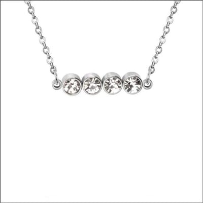 Aramat Jewels | Halskettingen | Zilveren Dames Halsketting met Bar Hanger | | | |1,5mm | Staal | Volwassenen | Verkleurd niet