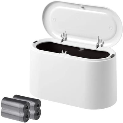 Praktische Afvalbak met Deksel voor Keuken, Badkamer en Kantoor - Compact en Handig voor Thuis en Auto