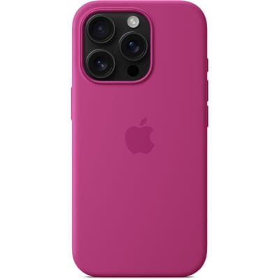 Apple Silicone Backcover MagSafe voor de Apple iPhone 16 Pro - Fuchsia