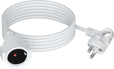 Verlengkabel Buiten - Stekkerdoos Kabel - Stroom Verlengen - Kindveilige Stekker - 3 Meter - Wit