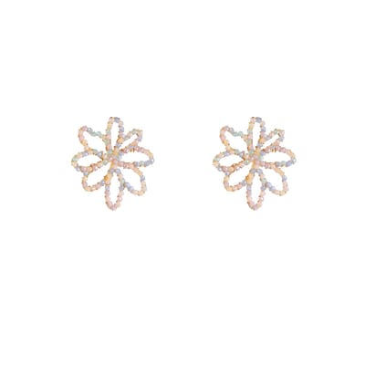 Go Dutch Label Oorknoppen Big Flower Stud Sky Blue