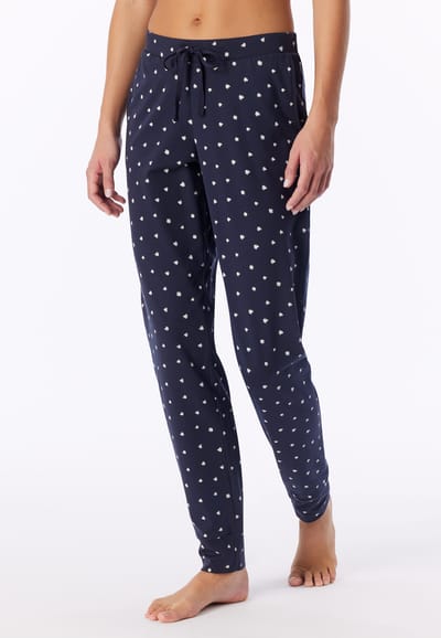 Langere broek met manchetten en stippen, donkerblauw - Mix+ Relax 38