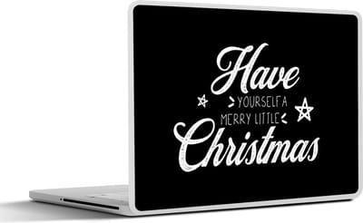 Laptop sticker - 17.3 inch - Kerst - Quotes - Spreuken - Have yourself a merry little Christmas - 40x30cm - Laptopstickers - Laptop skin - Cover