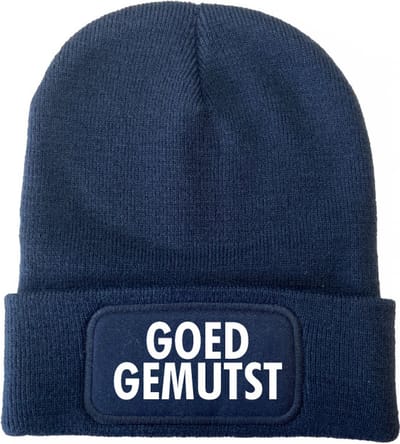 Goed gemutst wintermuts navy | wit - soBAD. | Wintersport | Schaatsen | Après ski outfit Warme Muts voor Volwassenen | Heren en Dames Beanie | Schaatsen | Wintermuts