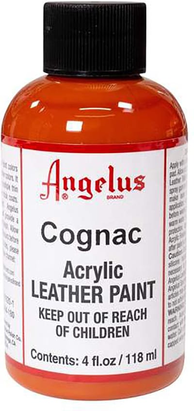 Angelus Leather Acrylic Paint - textielverf voor leren stoffen - acrylbasis - Cognac - 118ml