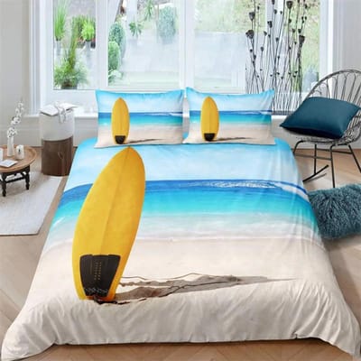 Luxe Zonsondergang Surfen voor Tieners Jongens Meisjes Volwassenen Kind Cadeau Dekbedovertrek Zomer Strand Thema voor Slaapkamerdecoratie Queen King Size 140x210cm 2pcs