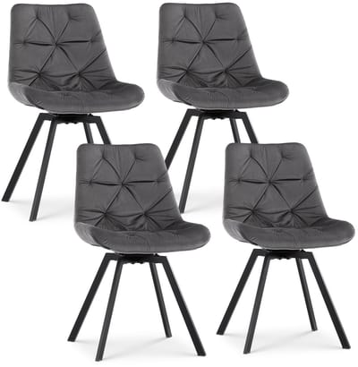 Eetkamerstoelen – Stoelen – Kuipstoelen – Bureaustoelen – Design Stoelen – Draaibaar 360° – Ergonomisch Met Fluwelen Bekleding