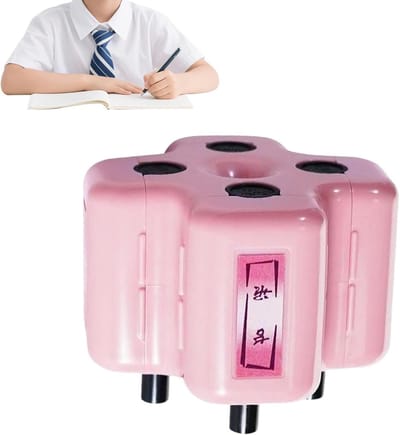 Wiskunde Roller Stempel - Leertool Kinderen - Oefenen Sommen - 4-in-1 Functies - 8 x 8 x 6 cm - Roze