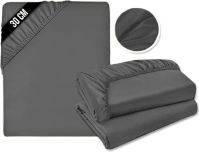 CRLYN® Matrasovertrek 180x200 - Hoeslaken - Matrashoes - Super Zacht - Grijs