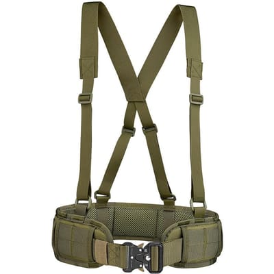 Multifunctionele Tactische Tailleband voor Buiten Nylon Gevlochten Riem Tactische Tailleband Vissen Langdurige Prestaties Sling groen