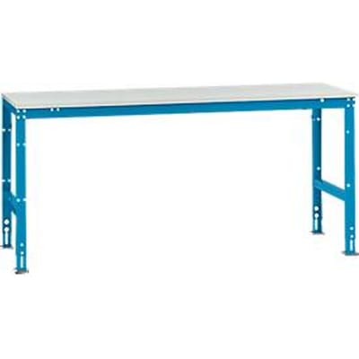 Manuflex basistafel UNIVERSAL Standaard, tafelblad melamine, 2000 x 800, lichtblauw