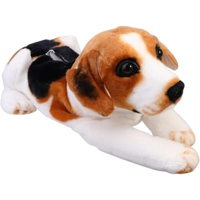 Mignon Housse de Boîte à Mouchoirs en Papier Beagles Spot Chien en Peluche Set Boîte à Mouchoirs Créatif Dessin Animé Porte-Mouchoirs Étui à Serviettes pour Maison Restaurant Voiture brown