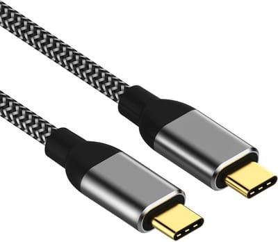 USB C kabel | Laadsnelheid 20V / 3A / 60 watt | USB 3.2 gen 1x2 | 10 Gb/s | 4K | Type C naar C | Male to male | Grijs | 0.5 meter | Allteq
