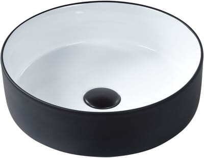 CALIG - Wastafel - Zwart - 36 cm - Keramiek