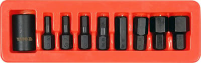 Yato - Zeskantsleutelset - 9-delig - S2 en CrMo Staal - 1/2" Aandrijving