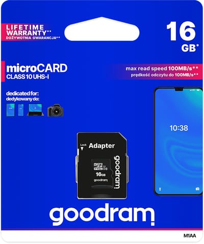 Goodram Serie - Geheugenkaart - MicroSDHC - 16GB - UHS-I