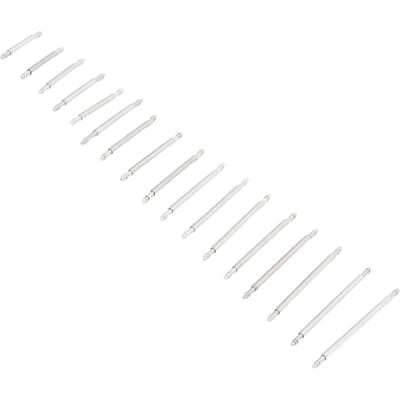 340 Stuks Horlogepennen 1,8 mm Roestvrij Staal Hoge Sterkte Gevarieerde Maten Veerstaafgereedschap voor Reparatie Banden white