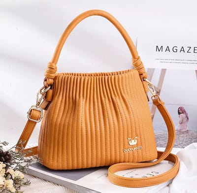 N3 Collecties Nieuwe dames kleine handtas Designer Pu lederen emmer schoudertas Crossbody tas-Geel
