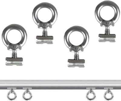 Dailygoods- Voortentstopper Roestvrij Staal 304 - Luifelrails Stopper - Caravan Stopper - Multifunctionele Stopper - 4 Stuks - Geschikt voor 5-7 mm Rails - Luifelstopper