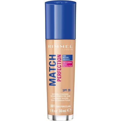 Rimmel London SPF 20 Match Perfection Foundation 30 ml (Verschillende Tinten) - Fair Porcelain