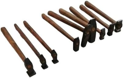 Handgemaakte Hamer - Timmergereedschap Set - Houtbewerking Klussen - Massief IJzer Hout - 10 Delig - Niet Gespecificeerd