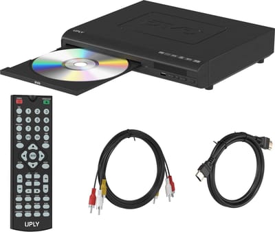 UPLY DVD Speler met HDMI - Full HD - 1080p - Regiovrij - Inclusief HDMI Kabel en Afstandsbediening - DVD en CD Speler - USB