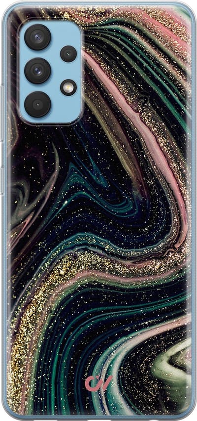 Hoesje geschikt voor Samsung Galaxy A32 4G - Marble Twilight - - Multi - - Casevibes
