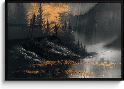 Poster in lijst - Fotolijst 120x80 cm - Posters - Natuur - Abstract - Landschap - Modern - Posterlijst zwart - Decoratie - Wanddecoratie woonkamer - Muurdecoratie slaapkamer