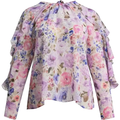 Bloes met volantmouwen voor dames Mat Fashion