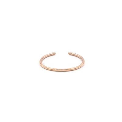 Mint15 Verstelbare ring smal 'Tiny stacking ring' - Roségoudkleur RVS/Stainless Steel