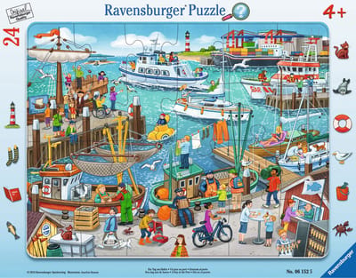 Ravensburger puzzel kind Ein Tag am Hafen 24 stukjes - zoekspel.