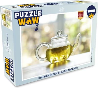Puzzel Kruiden in een glazen theepot - Legpuzzel - Puzzel 1000 stukjes volwassenen