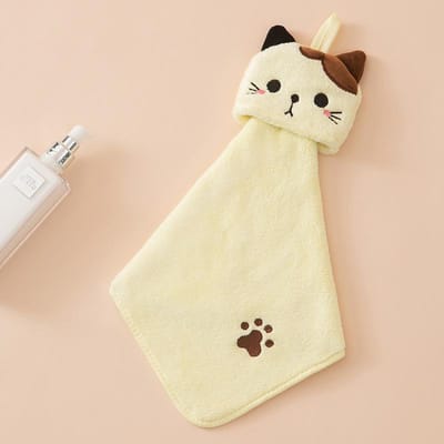Leuke Kat Keuken Reinigingsdoekje Hangende Handdoeken Absorberende Vaatdoeken Koraal Fluwelen Zachte Reinigingsdoek Vod