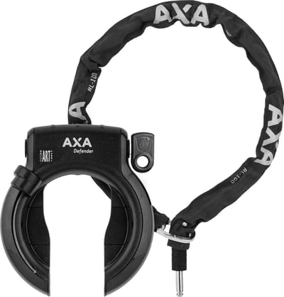 AXA Defender + RLC Plug‑in ketting 100 cm – Fietsslot set – ART 2 frameslot – Zwart
