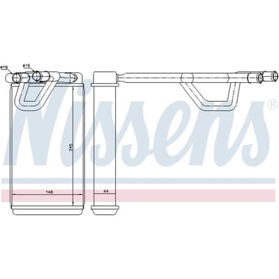 Warmtewisselaar, interieur verwarming NISSENS 72208