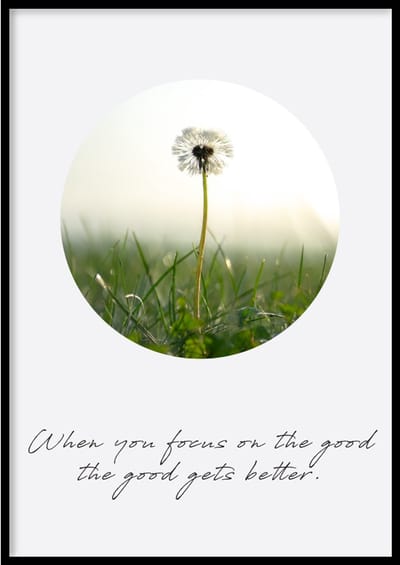Poster Good - 30x40cm met Fotolijst – Quote Poster – Ingelijst