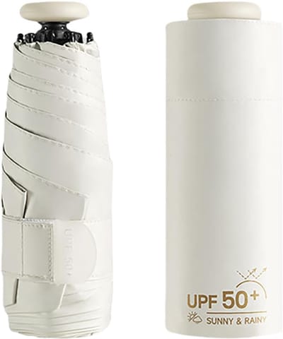 Thijox - Mini UV Paraplu Compact en Lichtgewicht - UPF 50 Bescherming 99,9% - Opvouwbare Rugzak Paraplu voor Vrouwen en Kinderen - Ideaal voor Regen,