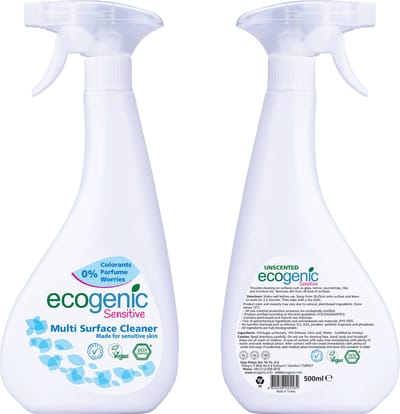 Ecogenic Sensitive Allesreiniger Spray - 500 ml - Effectief tegen Vet en Vuil - Allergie Gecertificeerd – Parfumvrij