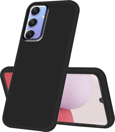 Flexibele achterkant Silicone hoesje zwart Geschikt voor: Samsung Galaxy A24 / A25 5G/4G