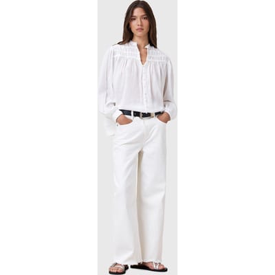 AllSaints Etti Linen Shirt Optic White Taglia: 10 | Magliette intime Outlet | Donna | Bianco