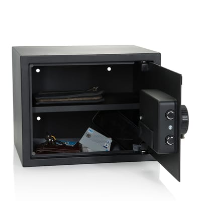 Kluis SAFE COMPACT 27l met LCD-display zwart hjh OFFICE