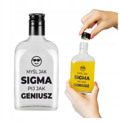Bimberek Serie - Piersiówka - 200 ml - Zwarte Omslag - Humoristische Opdruk