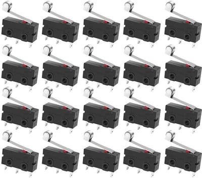 Dailygoods - Micro-schakelaars - 20 stuks - Momentane scharnier - 3 Pin - Eindschakelaar - Geschikt voor diverse apparaten - T331