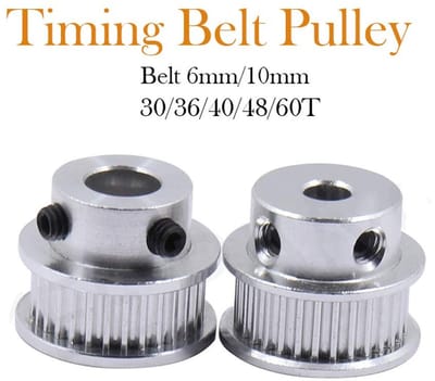 Allecto - GT2 Timing Riem Katrol - Aluminium Katrol - Geschikt voor 3D Printer - 40 Tanden - Boring 12mm - Laser Cutter - H-type Synchroon Katrol